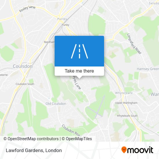 Lawford Gardens map