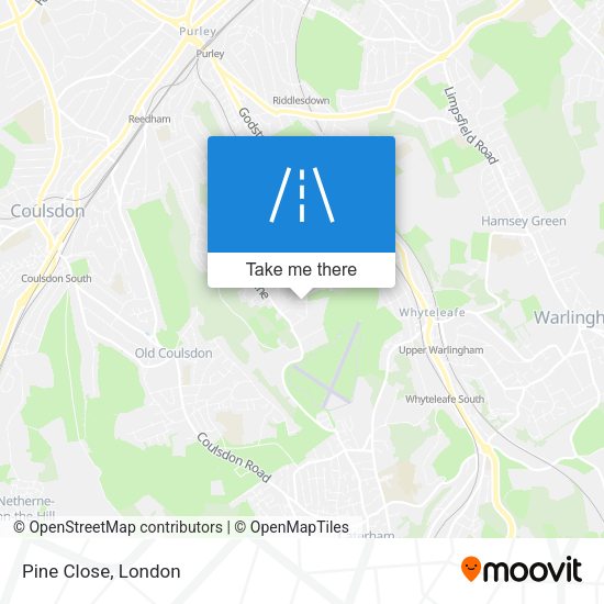 Pine Close map