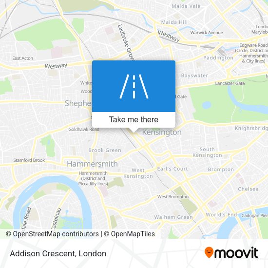 Addison Crescent map