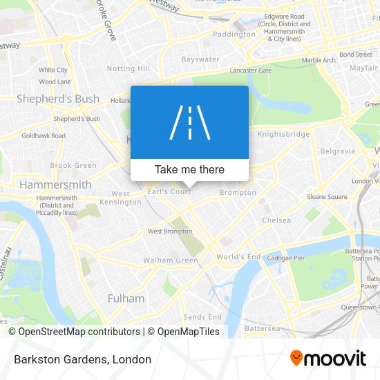 Barkston Gardens map
