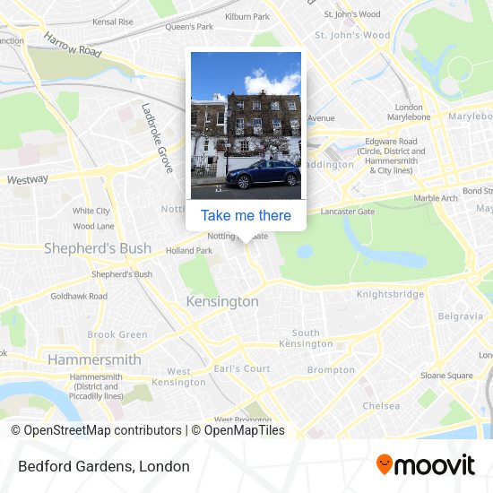 Bedford Gardens map