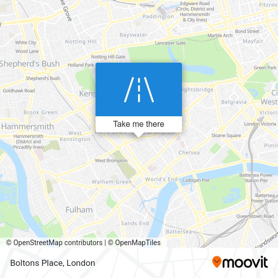 Boltons Place map