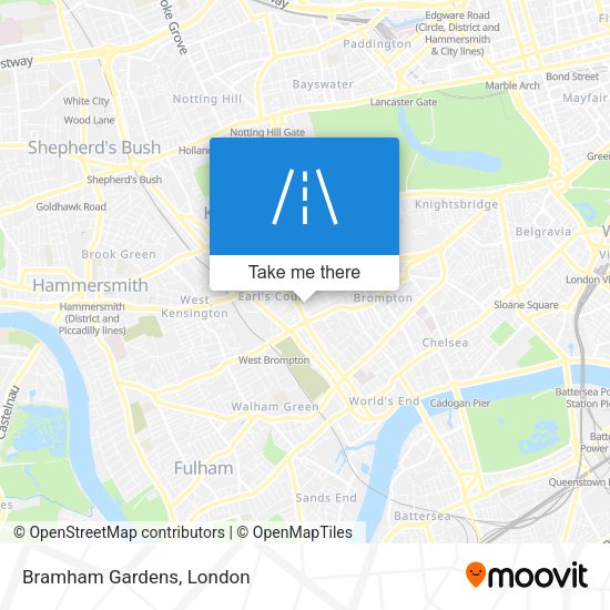 Bramham Gardens map