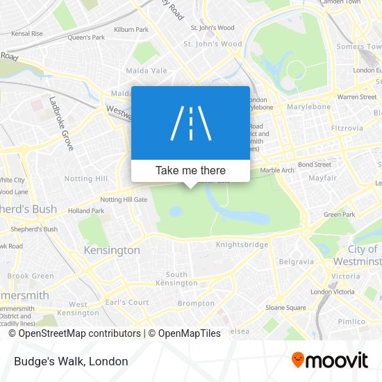 Budge's Walk map