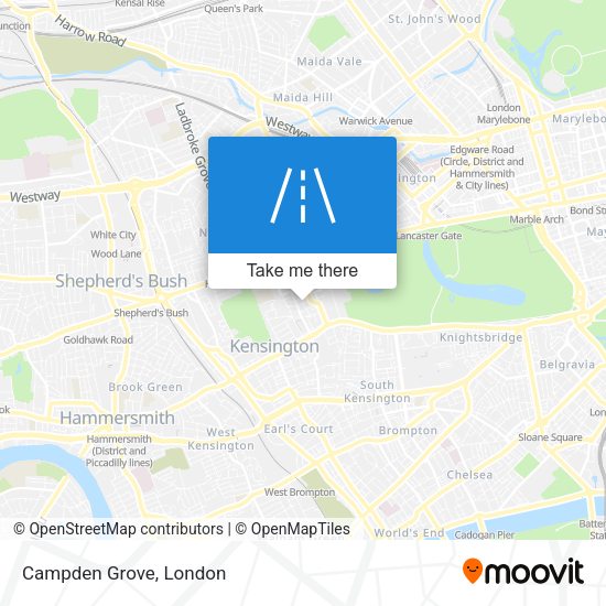 Campden Grove map