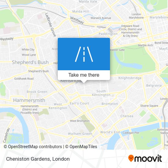 Cheniston Gardens map