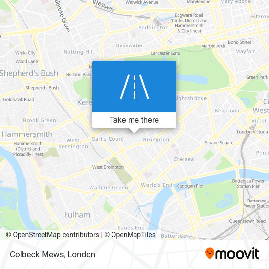 Colbeck Mews map