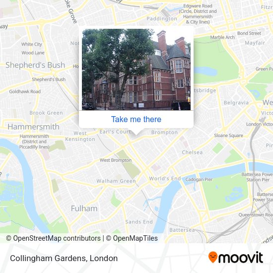 Collingham Gardens map