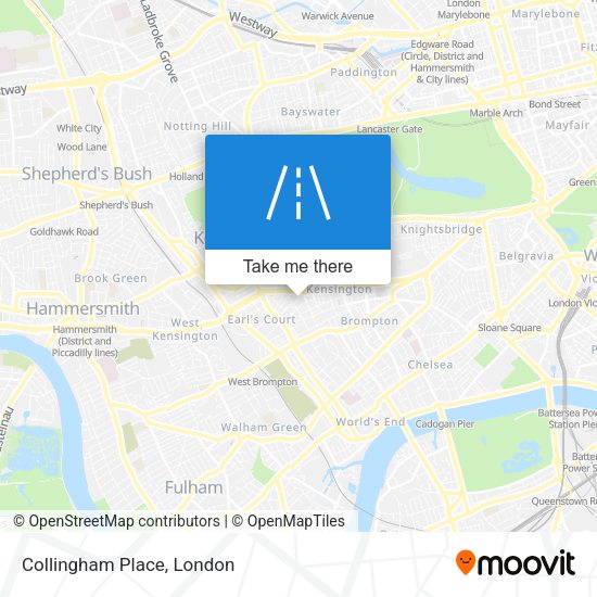 Collingham Place map