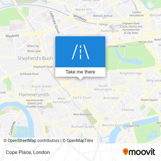 Cope Place map