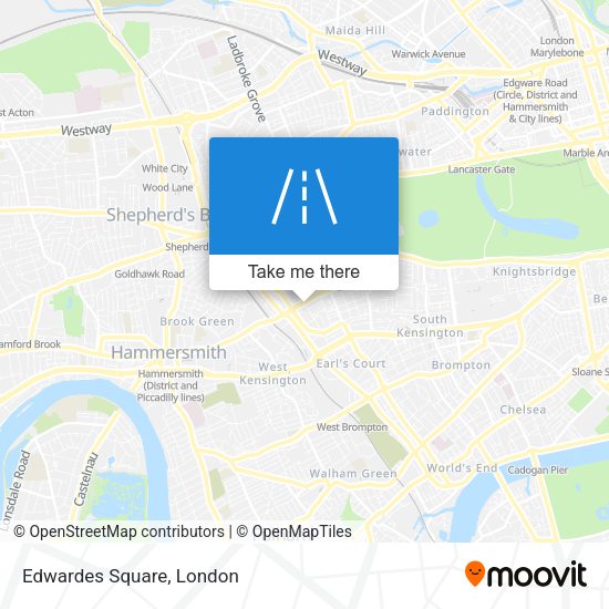 Edwardes Square map