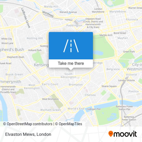 Elvaston Mews map