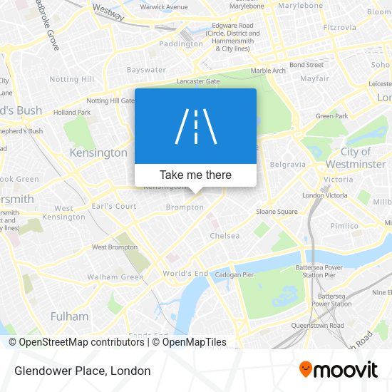 Glendower Place map