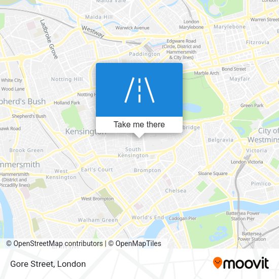 Gore Street map
