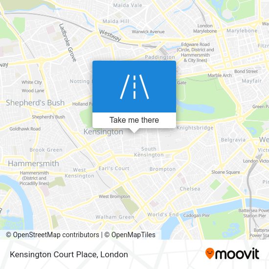 Kensington Court Place map