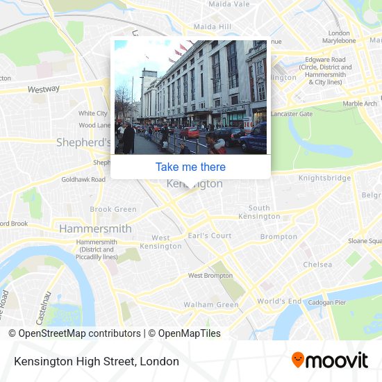 Kensington High Street map