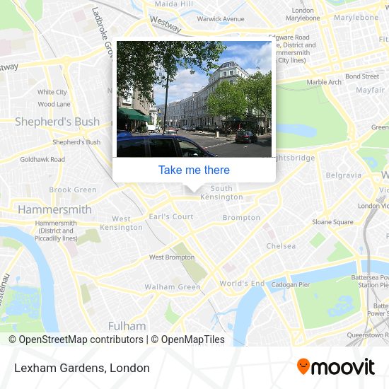 Lexham Gardens map
