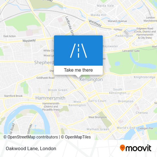 Oakwood Lane map