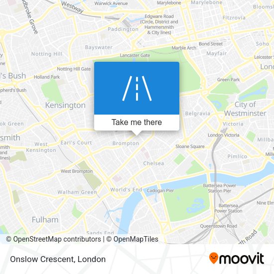 Onslow Crescent map