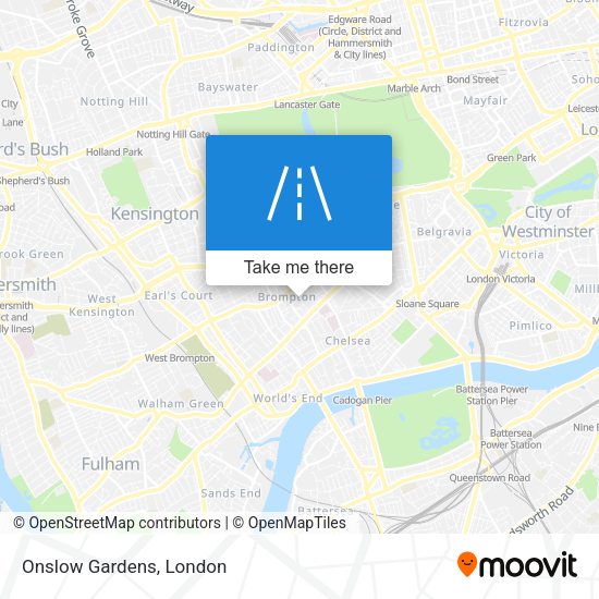 Onslow Gardens map