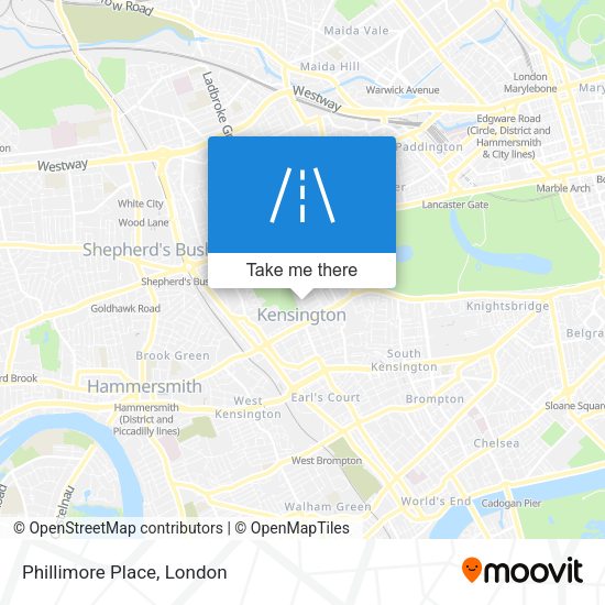 Phillimore Place map