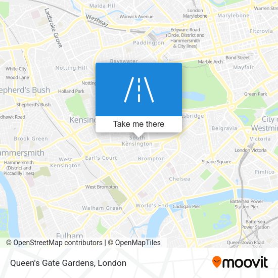 Queen's Gate Gardens map