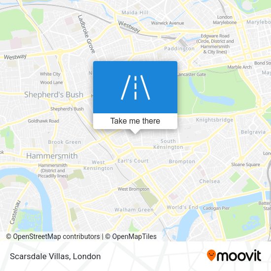 Scarsdale Villas map