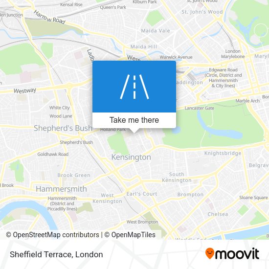 Sheffield Terrace map