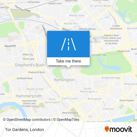 Tor Gardens map