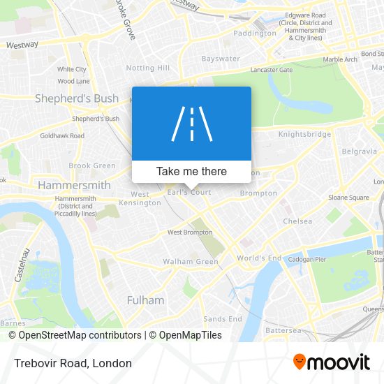 Trebovir Road map