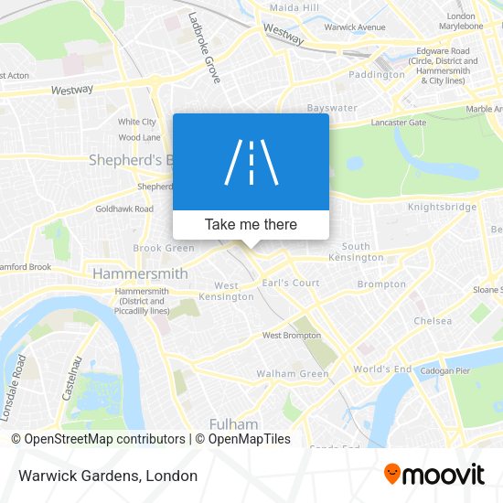 Warwick Gardens map