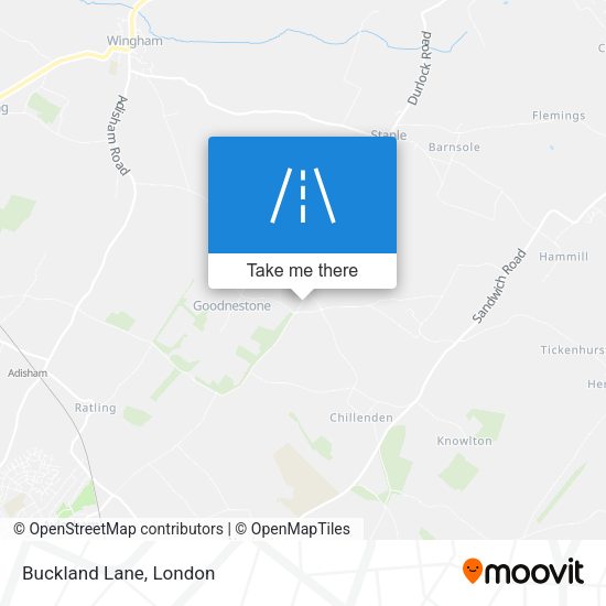 Buckland Lane map
