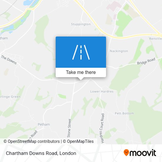 Chartham Downs Road map