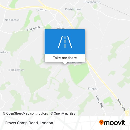 Crows Camp Road map