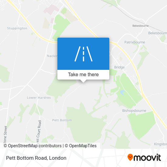 Pett Bottom Road map