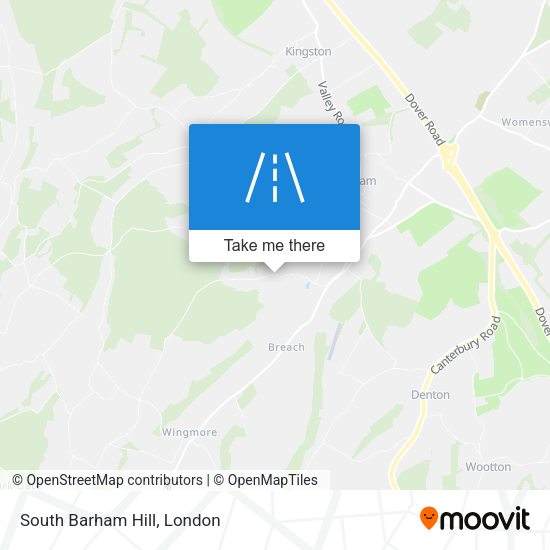 South Barham Hill map