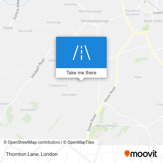 Thornton Lane map