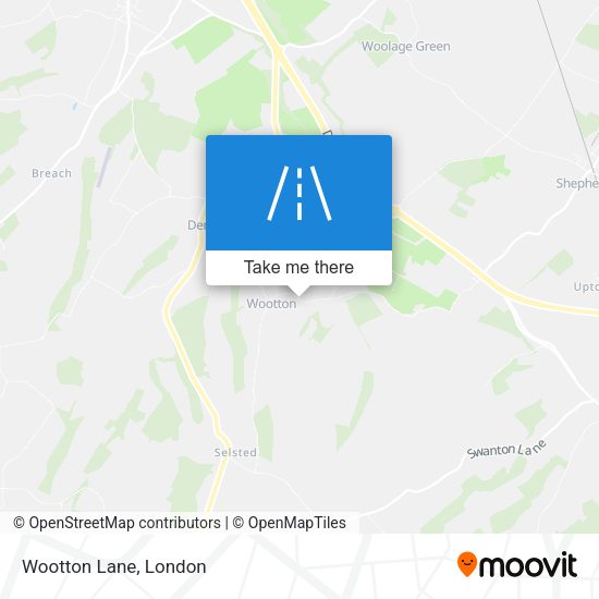 Wootton Lane map