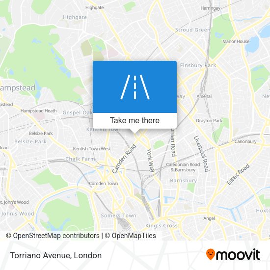 Torriano Avenue map