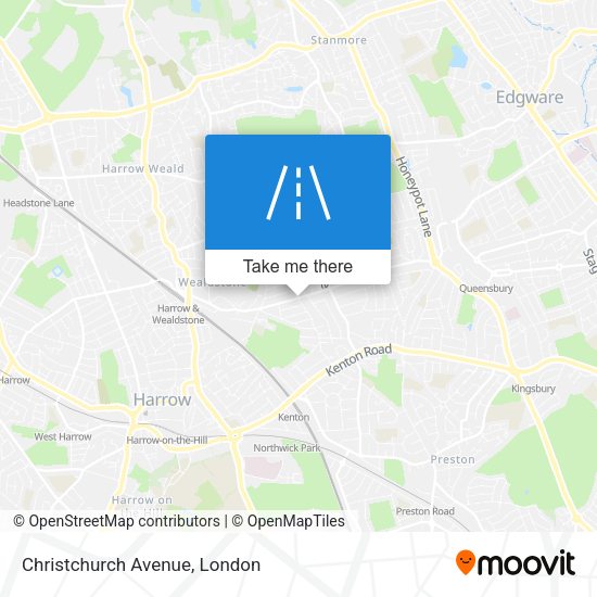 Christchurch Avenue map