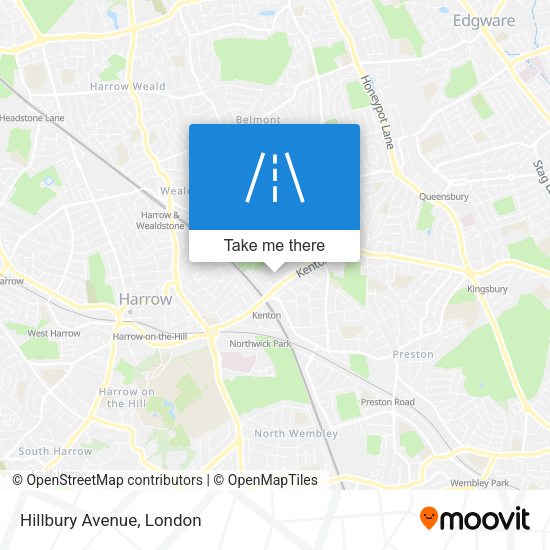 Hillbury Avenue map