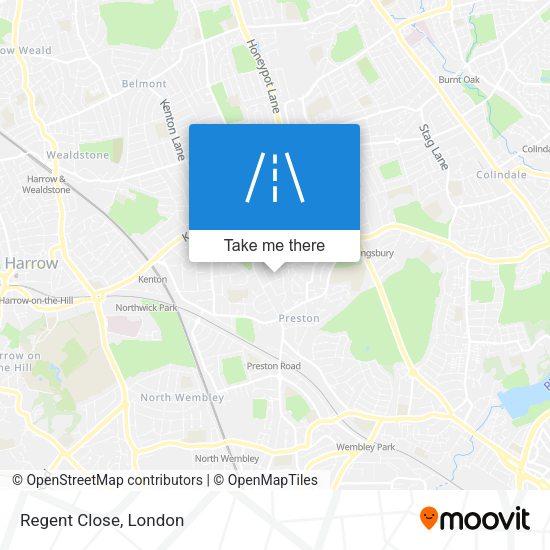 Regent Close map
