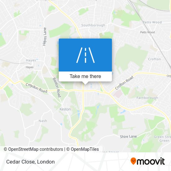 Cedar Close map