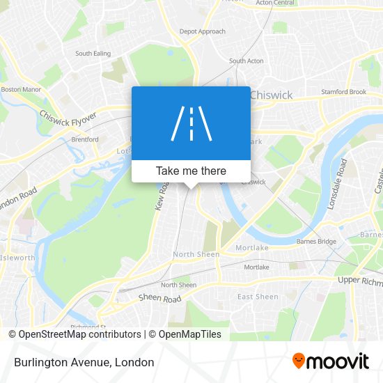 Burlington Avenue map