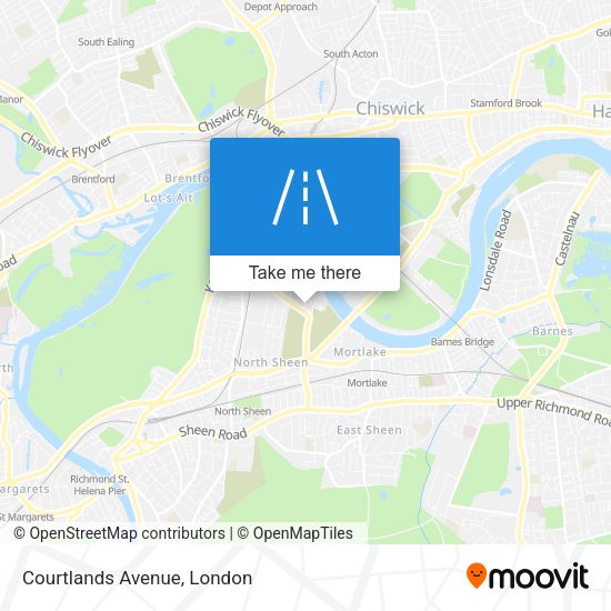 Courtlands Avenue map