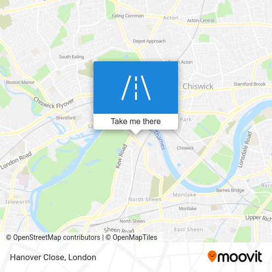 Hanover Close map