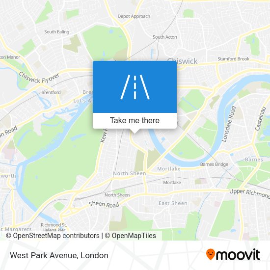 West Park Avenue map