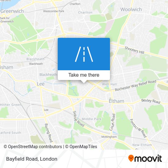 Bayfield Road map