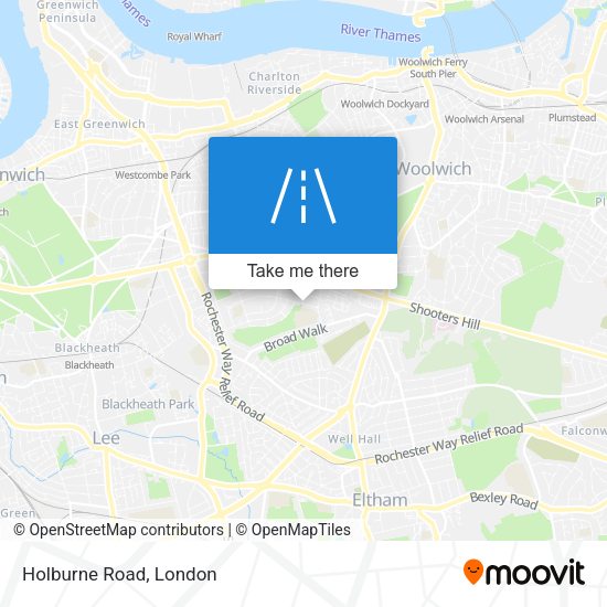 Holburne Road map