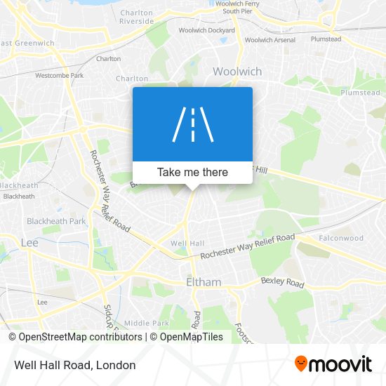 Well Hall Road map